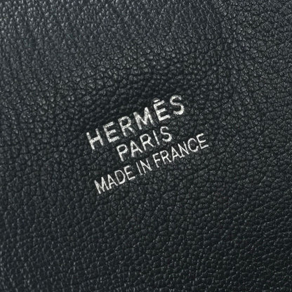 Hermes Plume Doc 38 Tote Box Calf Blue Indigo Blueindigo Navy Silver Handbag — view 7