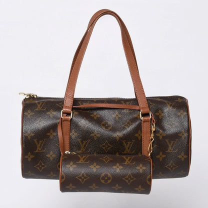 Louis Vuitton Papillon 30 Handbag Monogram Leather Brown Gold 4