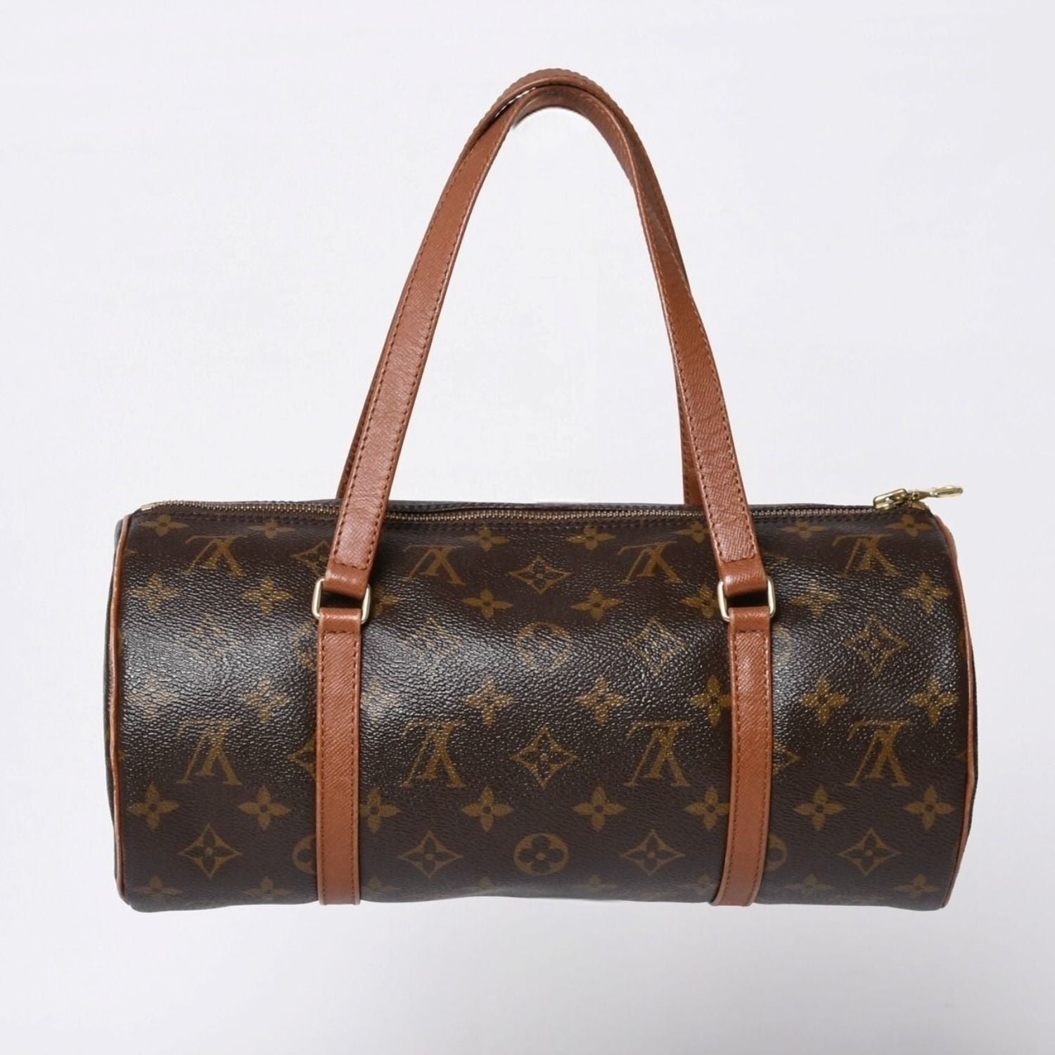 Louis Vuitton Papillon 30 Handbag Monogram Leather Brown Gold 4 — view 3