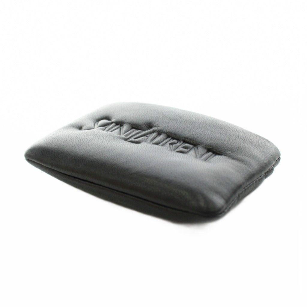 Saint Laurent Paris Coin Purse Logo Lambskin Black — view 4