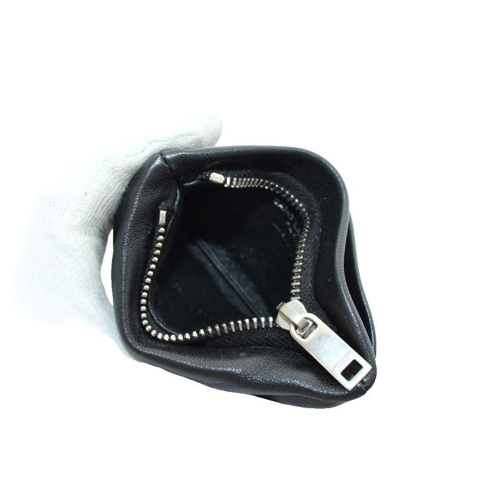 Saint Laurent Paris Coin Purse Logo Lambskin Black — view 5