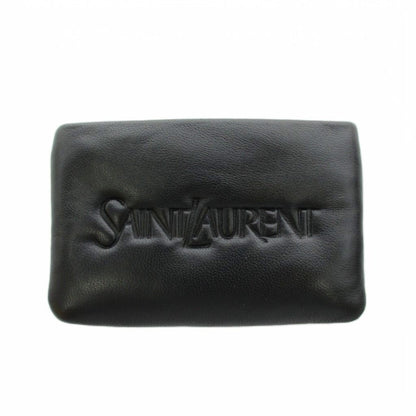 Saint Laurent Paris Coin Purse Logo Lambskin Black