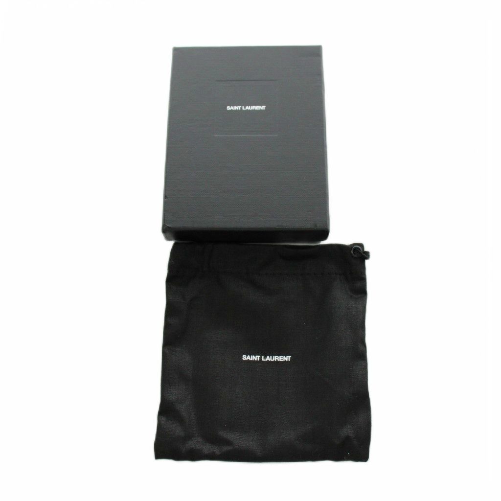 Saint Laurent Paris Coin Purse Logo Lambskin Black — view 6