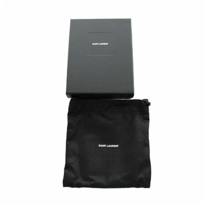 Saint Laurent Paris Coin Purse Logo Lambskin Black — view 6
