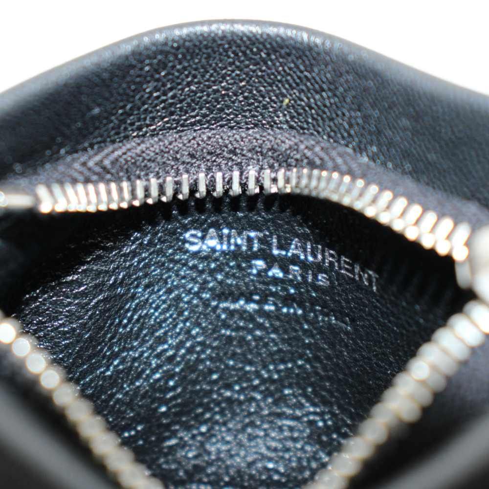 Saint Laurent Paris Coin Purse Logo Lambskin Black — view 3