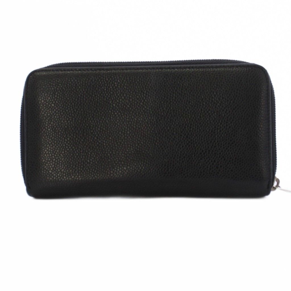 Chanel Wallet Caviar Leather CC Logo Zip Around Black — view 3