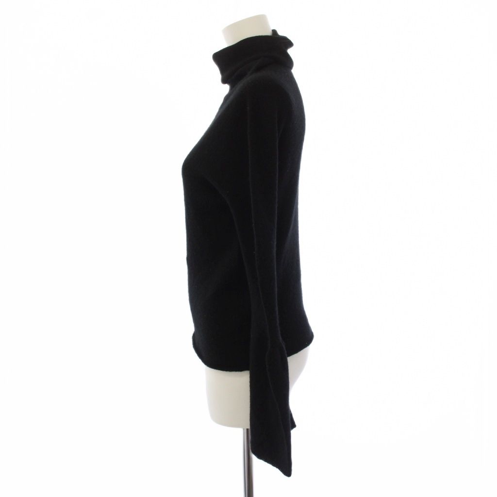 Gucci Knit Sweater Long Sleeve Turtleneck Cashmere x S Black — view 2
