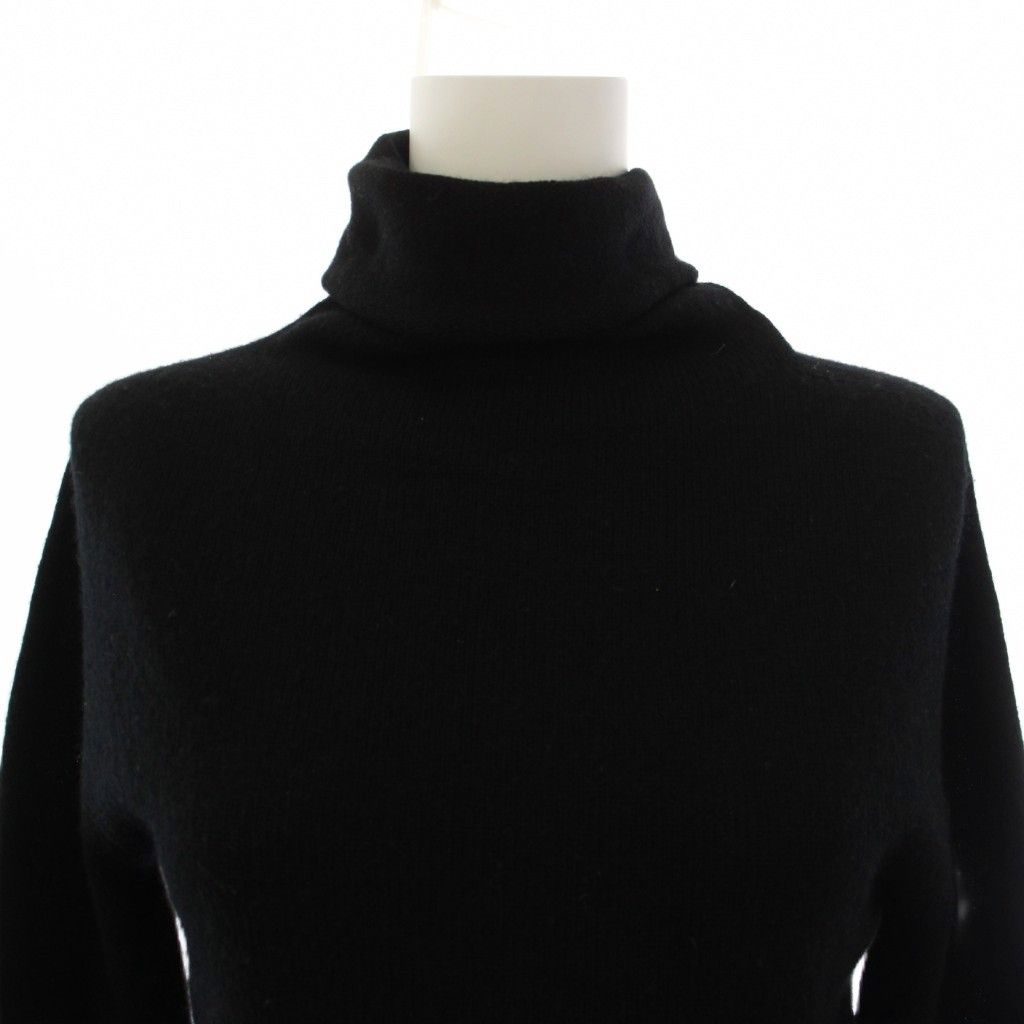 Gucci Knit Sweater Long Sleeve Turtleneck Cashmere x S Black — view 5
