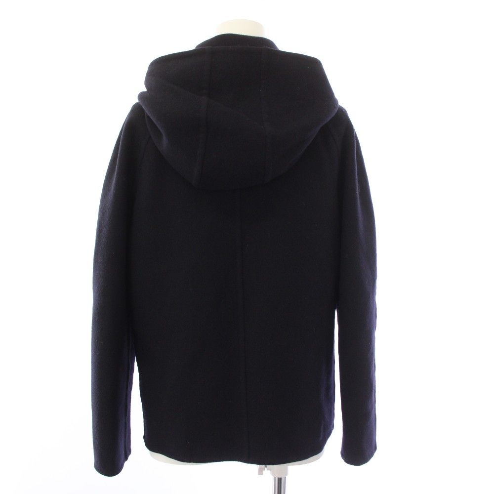 Celine Phoebe Philo Era Double Face Cashmere Hoodie Short Coat Zip Up 34 Navy — view 3