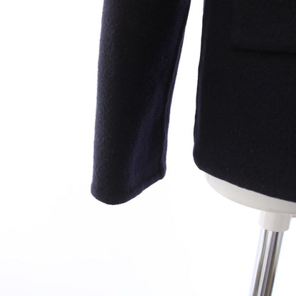 Celine Phoebe Philo Era Double Face Cashmere Hoodie Short Coat Zip Up 34 Navy — view 6