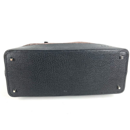 Loewe Handbag All Over Pattern Logo Leather Canvas Black — view 6
