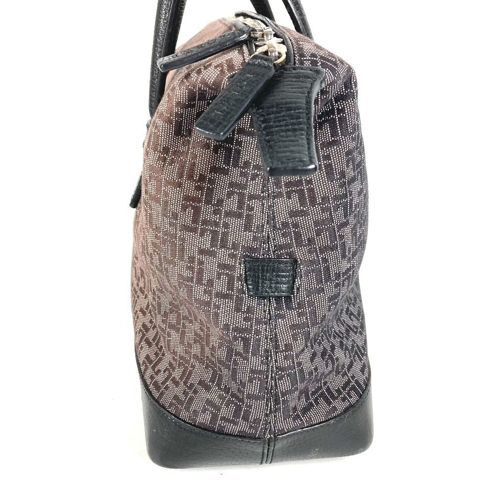 Loewe Handbag All Over Pattern Logo Leather Canvas Black — view 4