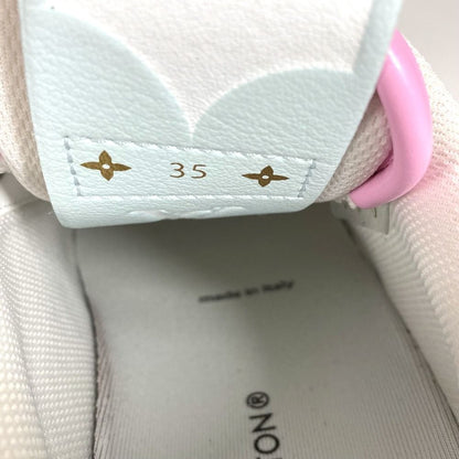 Louis Vuitton Sneakers Logo Lace Canvas Leather Pink — view 7