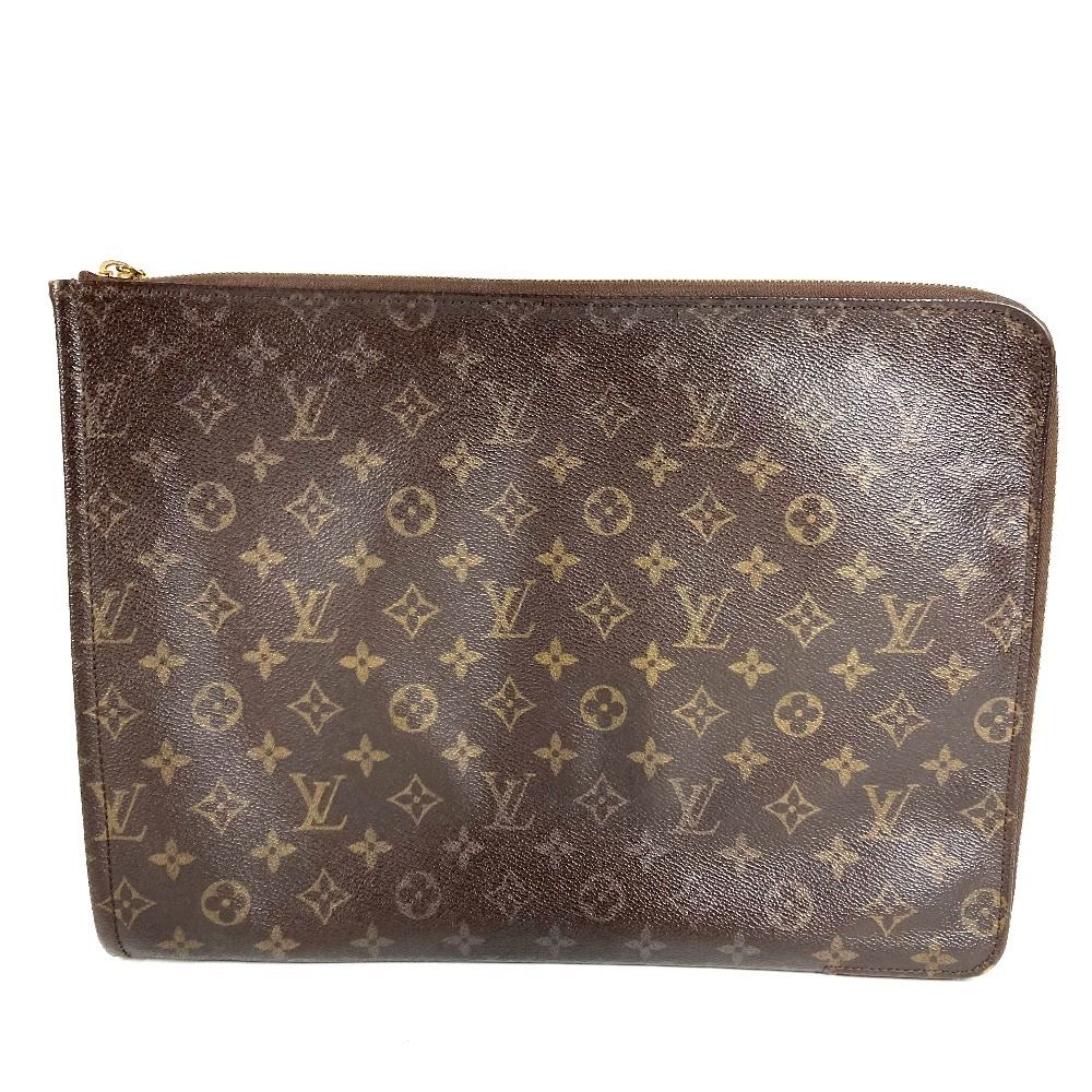 Louis Vuitton Clutch Poche Document Monogram Canvas Brown