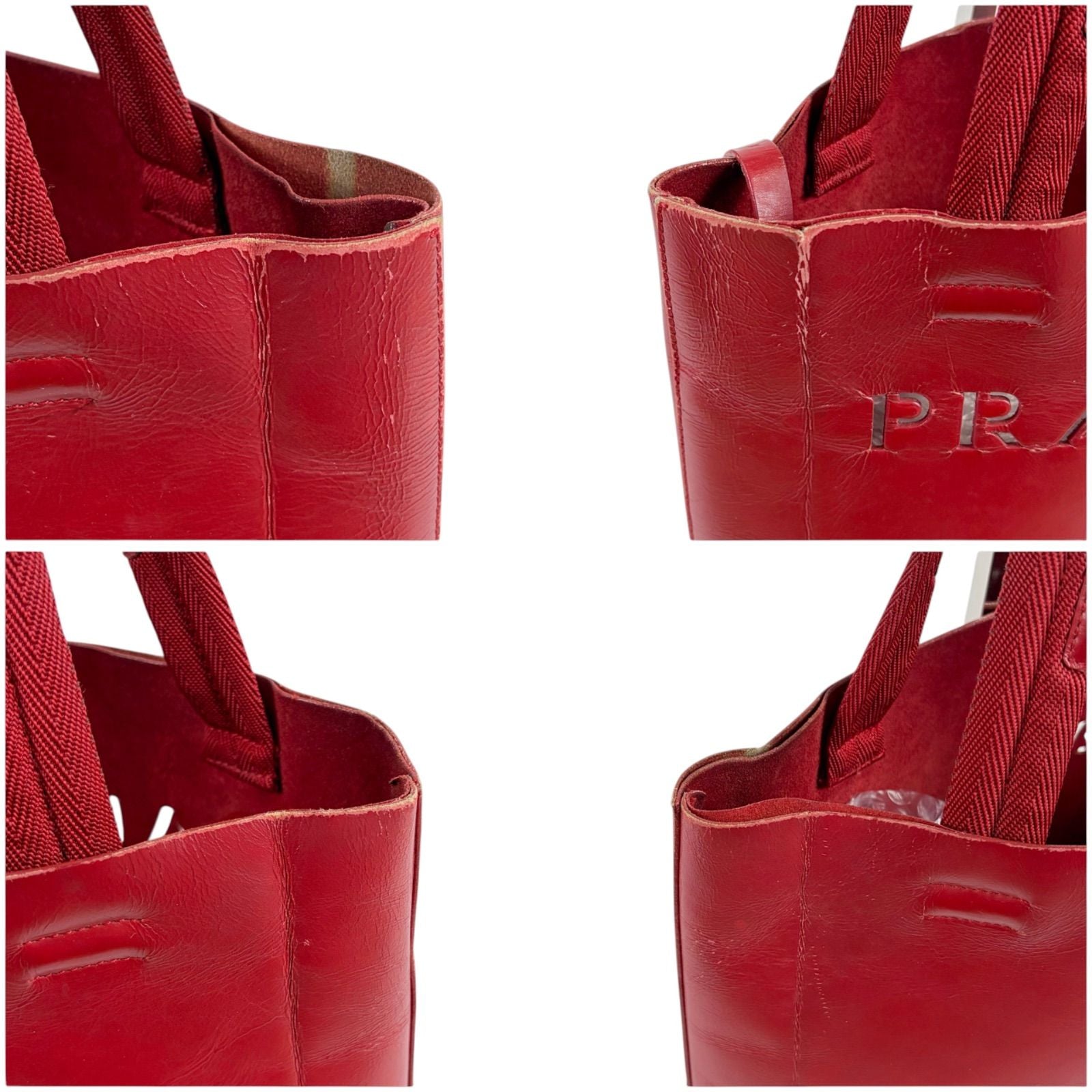 Prada Pouch Mini Tote Perforated Leather — view 5