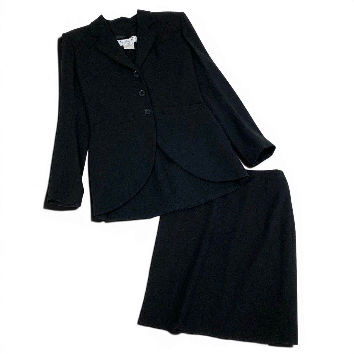 Dior Boutique Dio 2008 Era Set Skirt jacket Black Silk — view 3