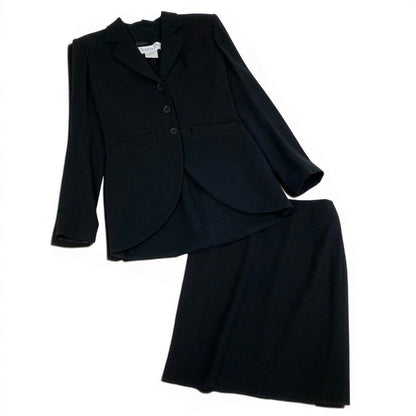 Dior Boutique Dio 2008 Era Set Skirt jacket Black Silk — view 3