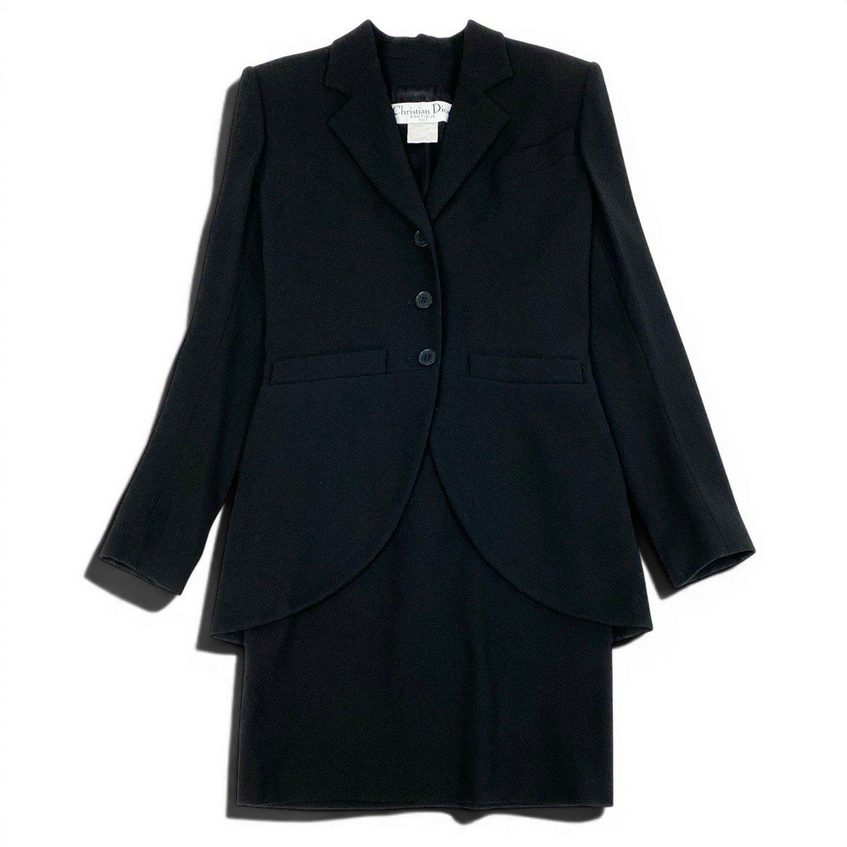 Dior Boutique Dio 2008 Era Set Skirt jacket Black Silk — view 2