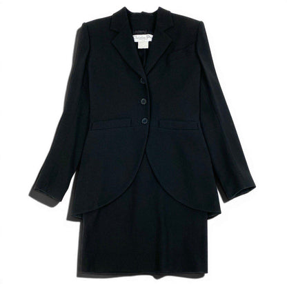 Dior Boutique Dio 2008 Era Set Skirt jacket Black Silk — view 2