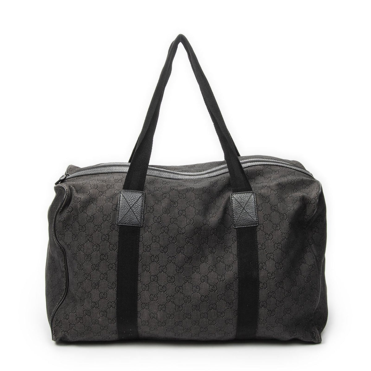 Gucci Large Duffle Black GG Denim Canvas — view 5