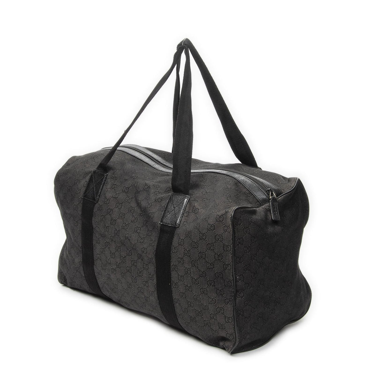Gucci Large Duffle Black GG Denim Canvas — view 2