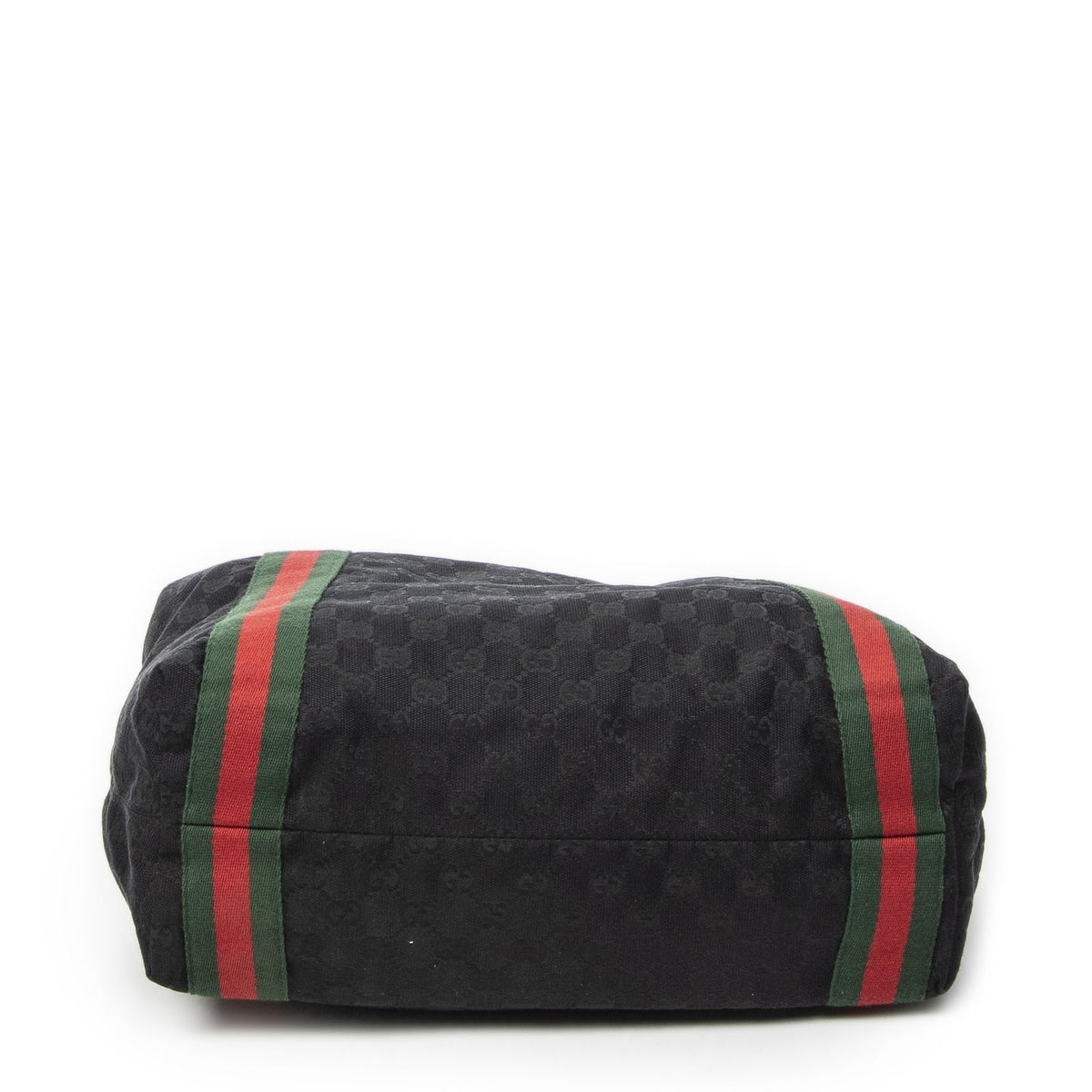 Gucci Open Shopping Tote Bag Black GG Canvas — view 6