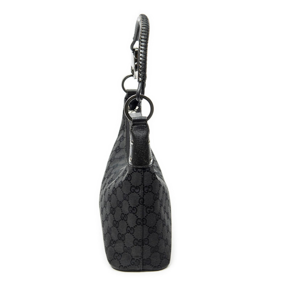 Gucci Small Hobo Black GG Canvas — view 3
