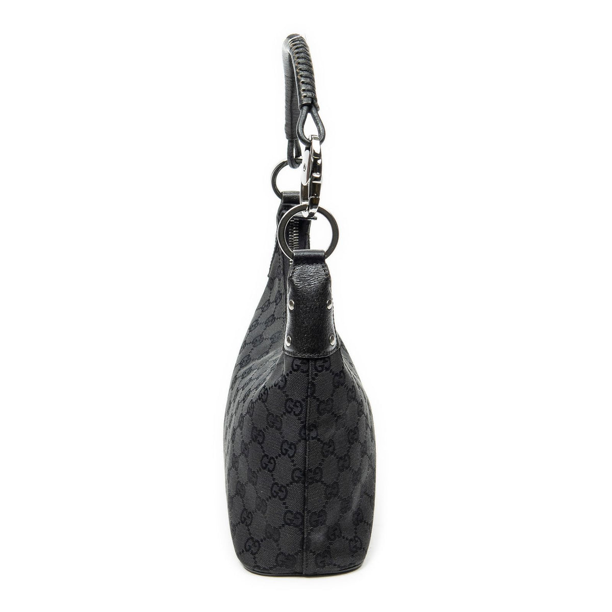 Gucci Small Hobo Black GG Canvas — view 4