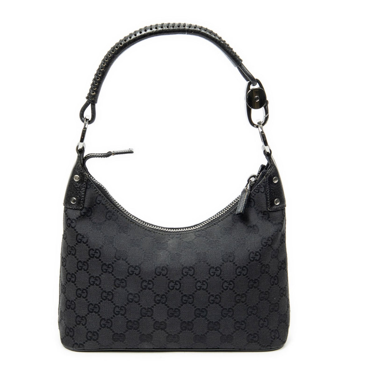 Gucci Small Hobo Black GG Canvas — view 5
