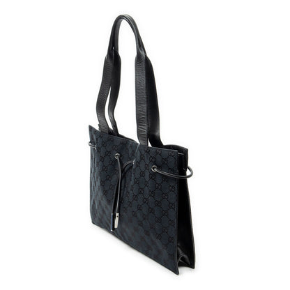 Gucci Square Zip Tote Bag Black GG Canvas — view 2