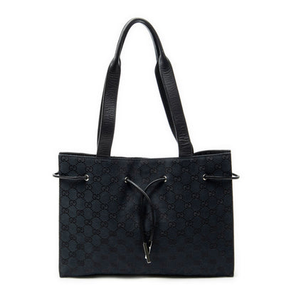 Gucci Square Zip Tote Bag Black GG Canvas