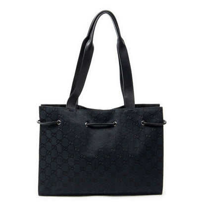 Gucci Square Zip Tote Bag Black GG Canvas — view 5