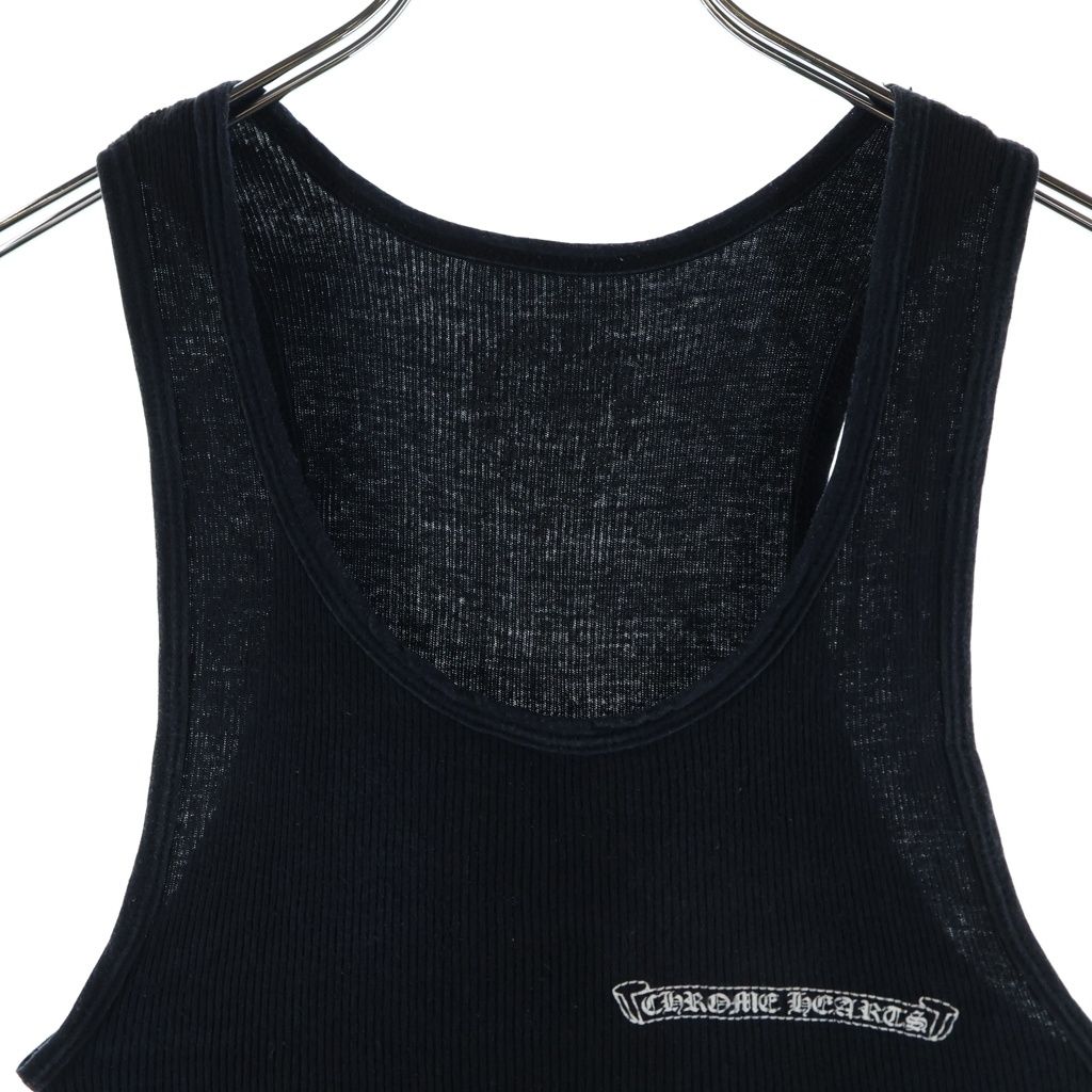 Chrome Hearts Vintage Scrl Logo Tank Scroll Top Sleeveless Black — view 3