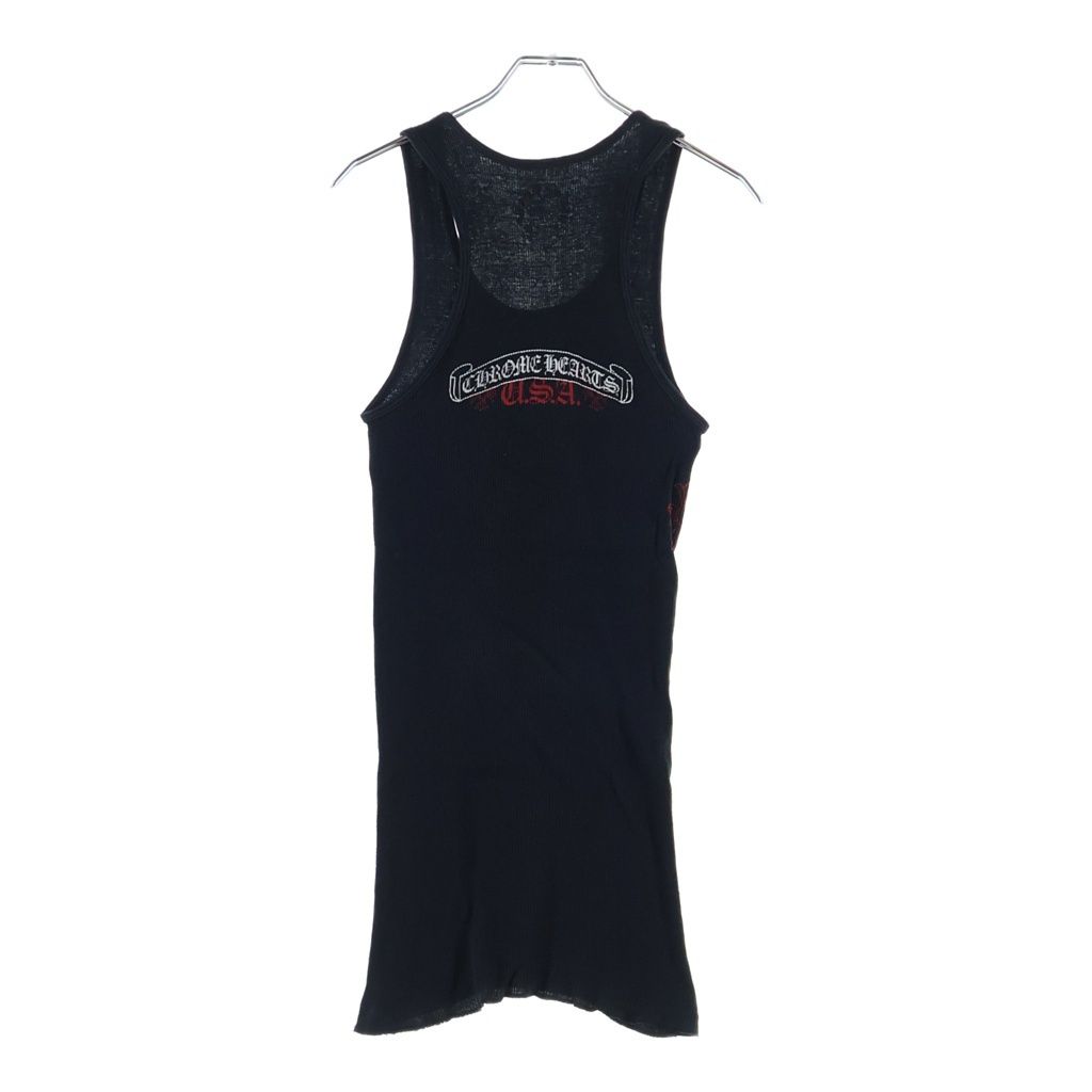 Chrome Hearts Vintage Scrl Logo Tank Scroll Top Sleeveless Black