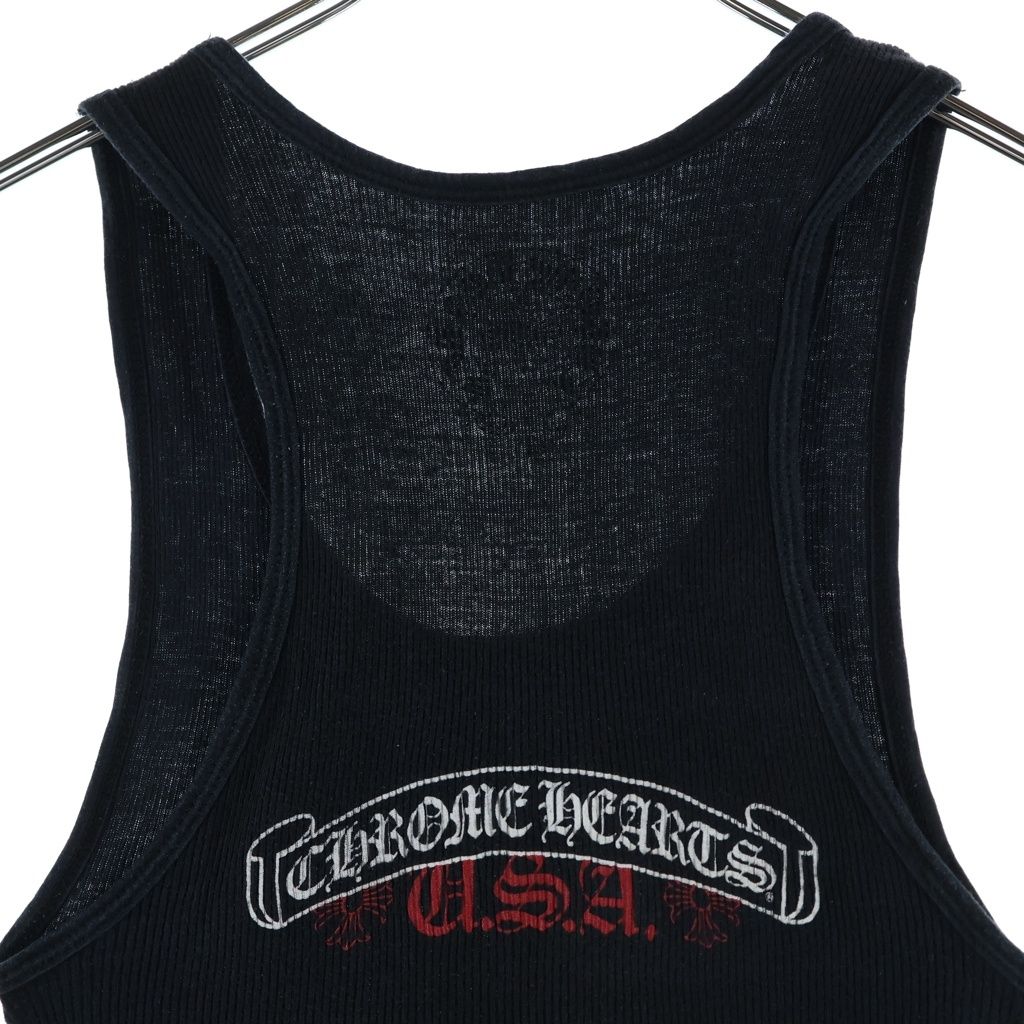 Chrome Hearts Vintage Scrl Logo Tank Scroll Top Sleeveless Black — view 4