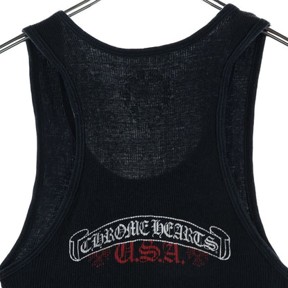 Chrome Hearts Vintage Scrl Logo Tank Scroll Top Sleeveless Black — view 4