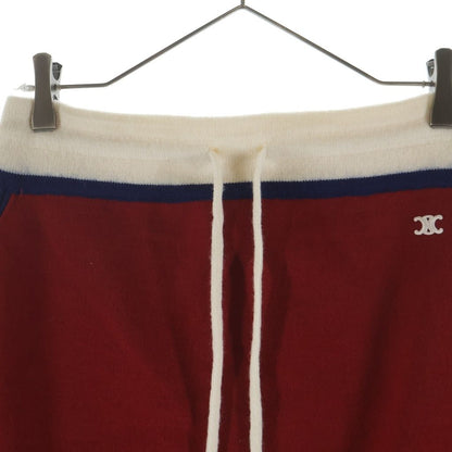 Celine Triomphe Mini Wool Skirt Red Navy — view 3