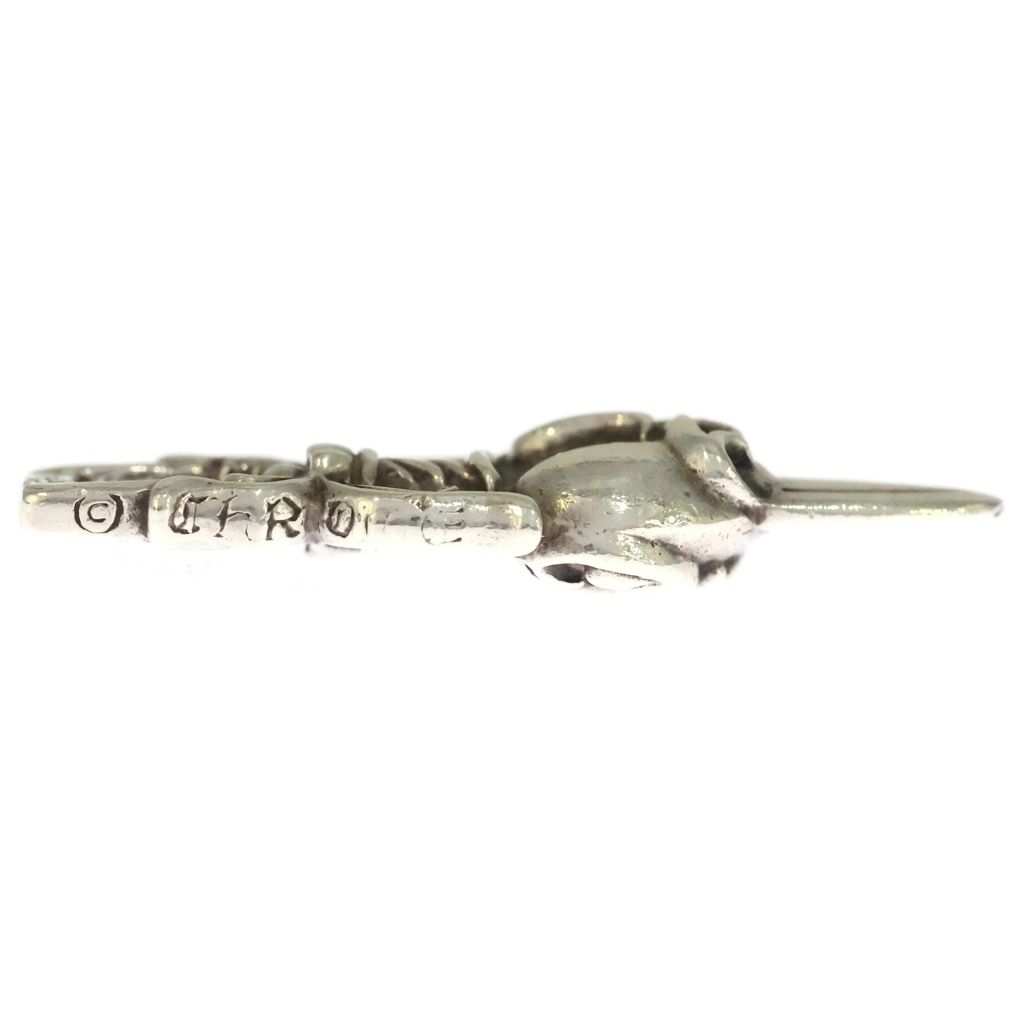 Chrome Hearts Dagger Heart Daga Pendant Silver — view 3