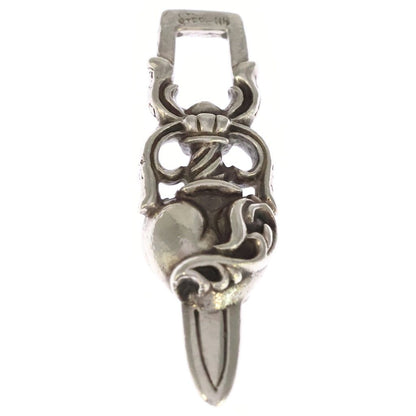 Chrome Hearts Dagger Heart Daga Pendant Silver