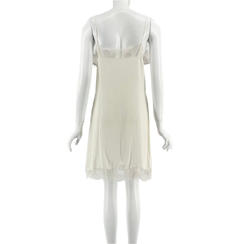 Gucci Dress GG Button Tweed 40 White Floral Lace Fabric — view 4