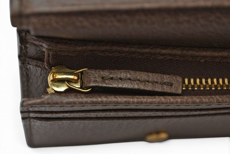 Gucci Mini Wallet Bifold Folding GG Brown Beige Ophidia Supreme — view 4