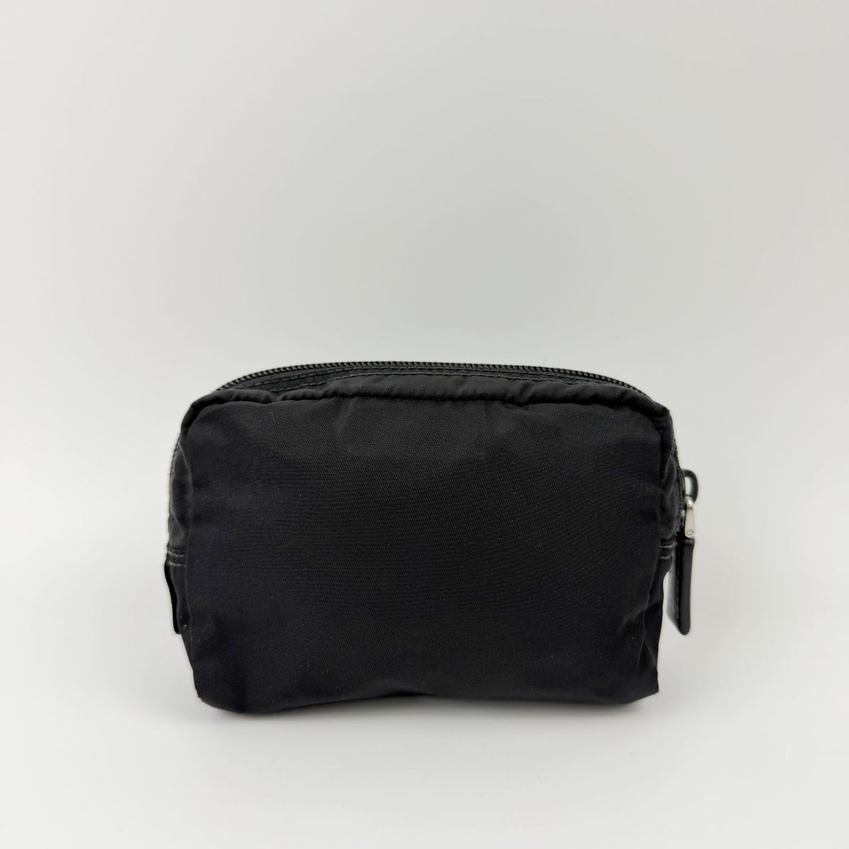 Prada Tessuto Nylon Triangle Logo Pouch Black Vintage — view 2