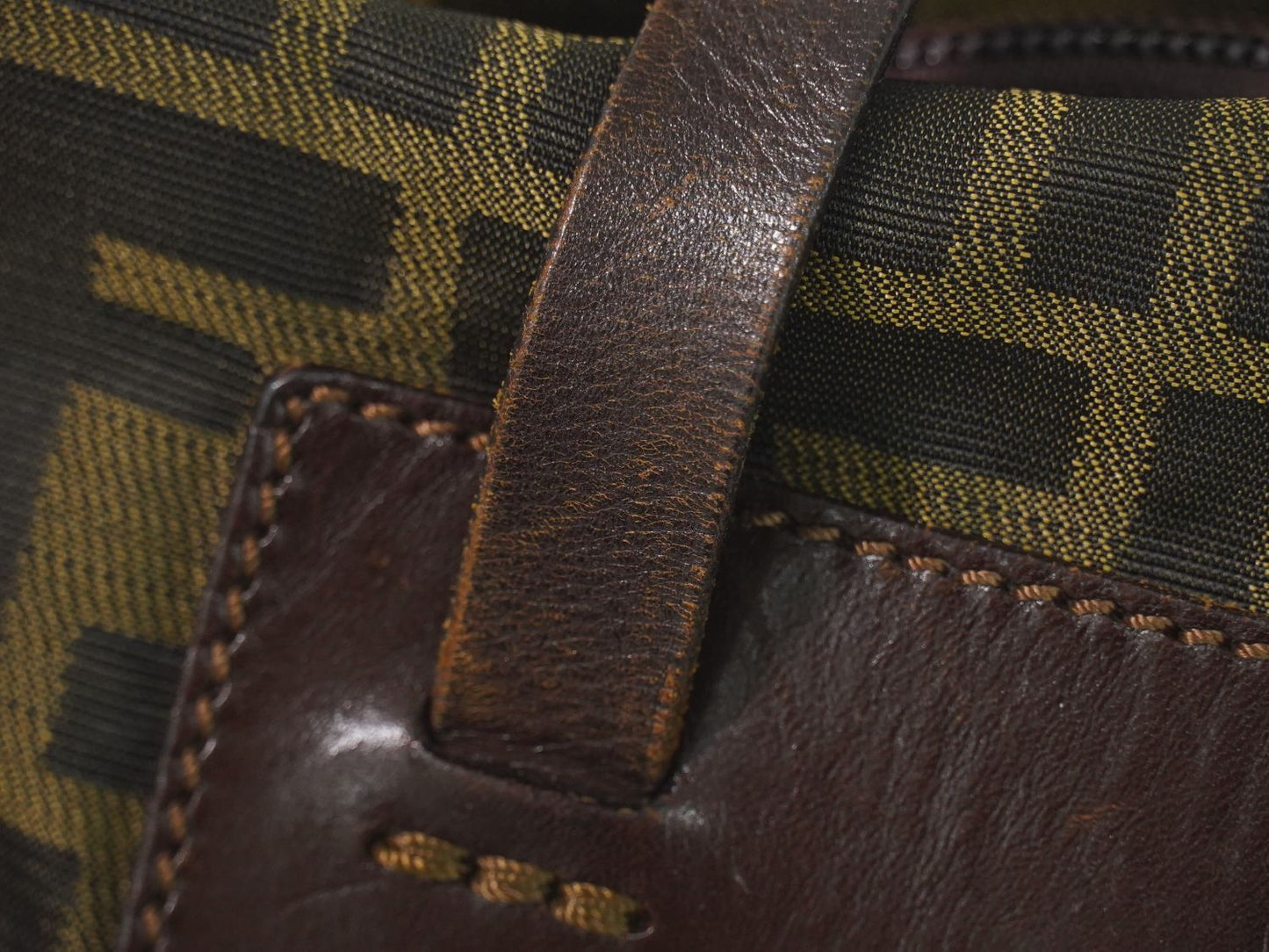 Fendi Zucca Tote Bag Canvas Brown — view 6