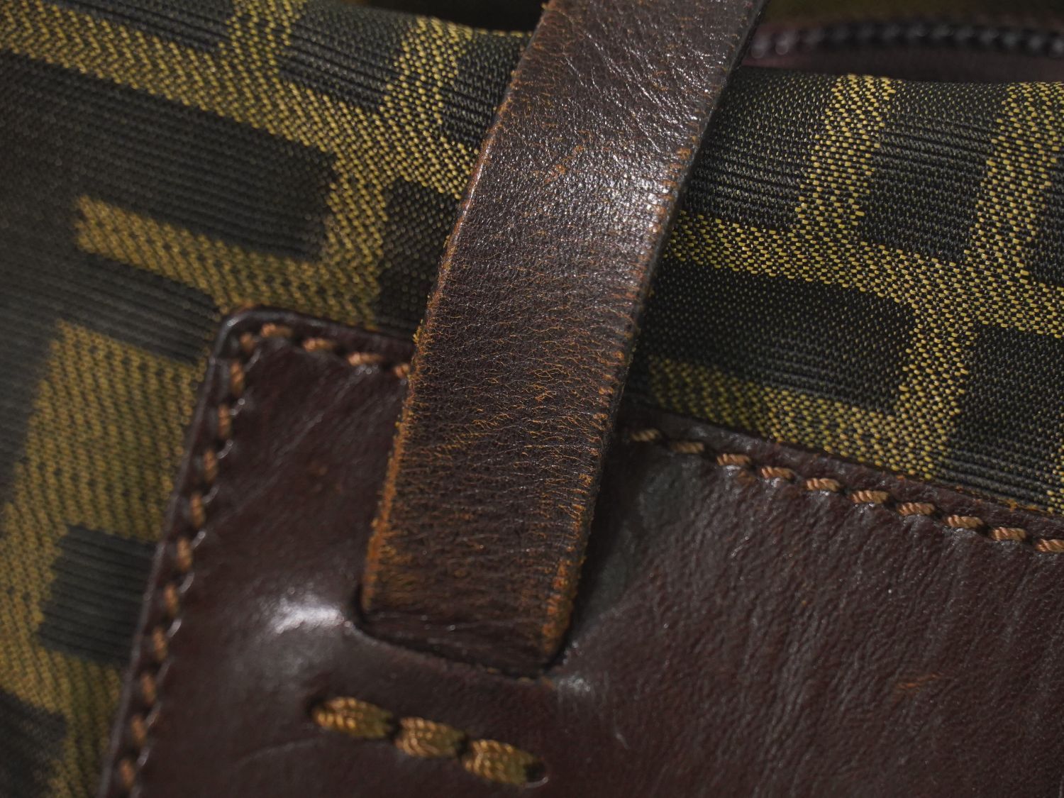Fendi Zucca Tote Bag Canvas Brown — view 6