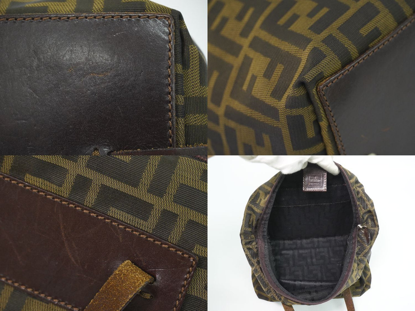 Fendi Zucca Tote Bag Canvas Brown — view 8