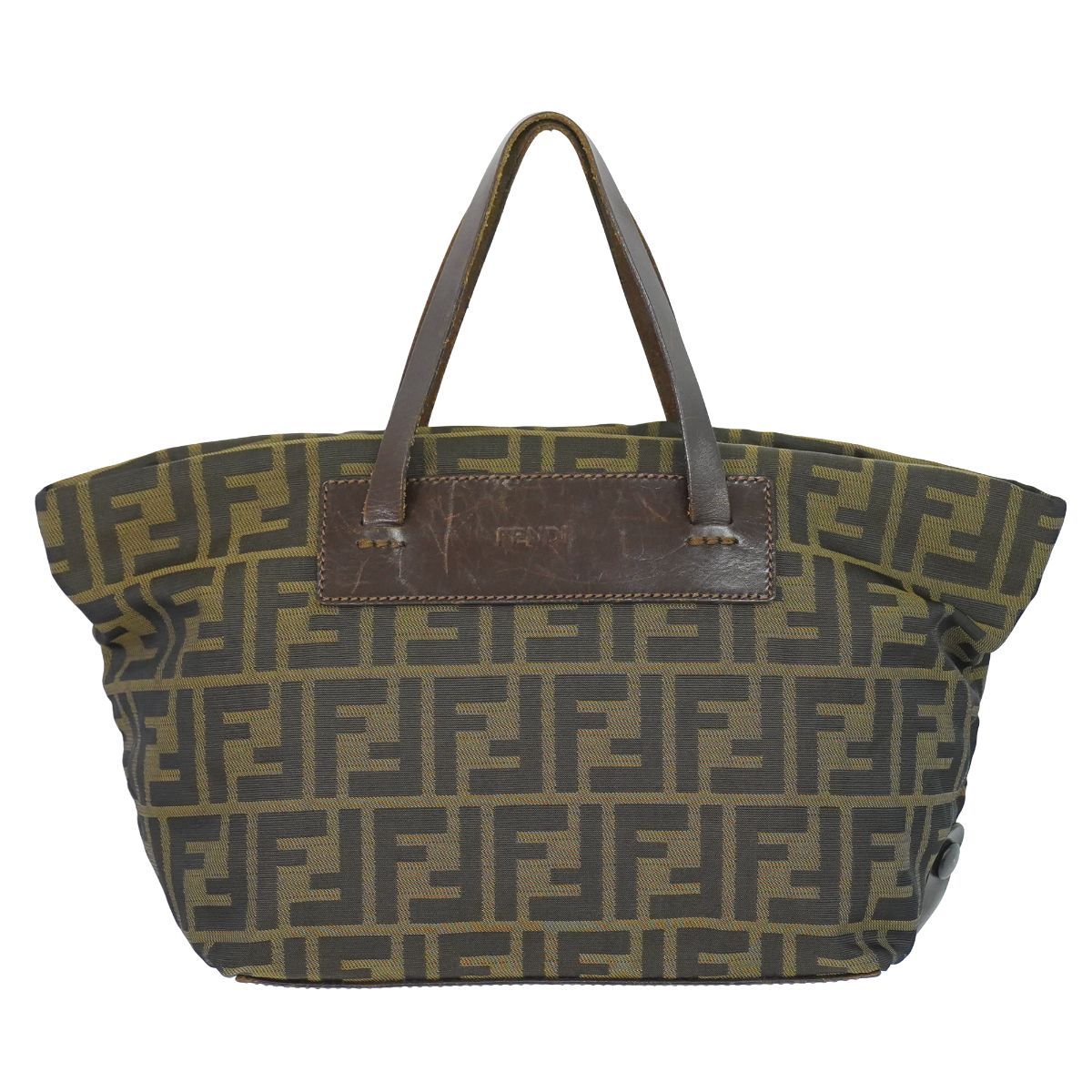 Fendi Zucca Tote Bag Canvas Brown