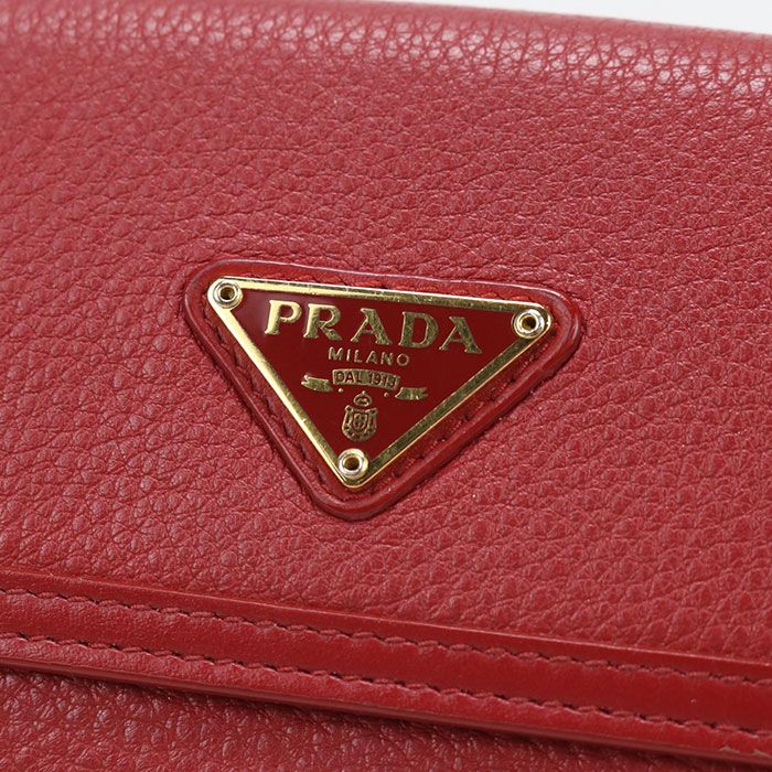 Prada Triangle Leather Wallet Vitello Phoenix Bifold Calfskin — view 6