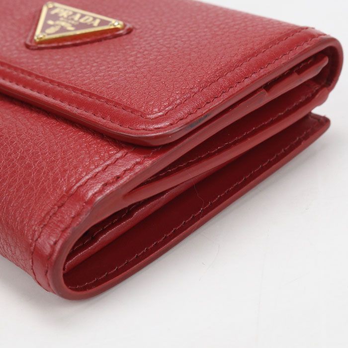 Prada Triangle Leather Wallet Vitello Phoenix Bifold Calfskin — view 7