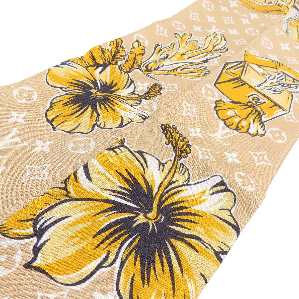 Louis Vuitton Bandeau Monogram Flower Motif Scarf Silk — view 3