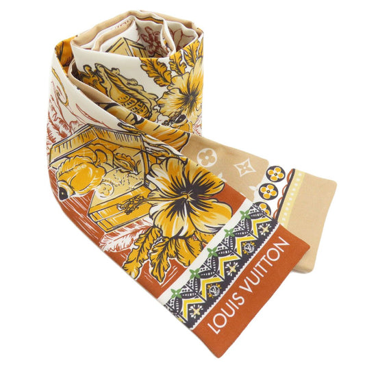 Louis Vuitton Bandeau Monogram Flower Motif Scarf Silk